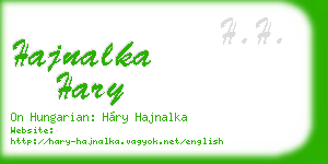hajnalka hary business card