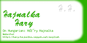 hajnalka hary business card